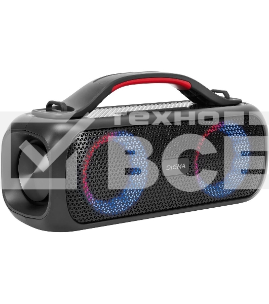 Колонка портатитвная Digma D-PS1531 черный/черный 40W 2.0 BT 10м 3000mAh (SP1531B)