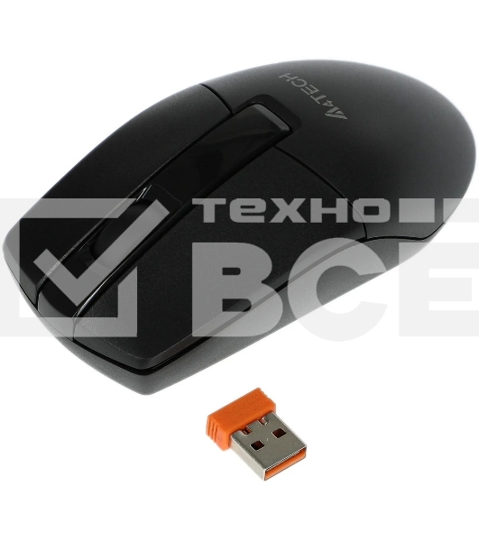 Мышь беспроводная A4Tech G3-330N черный, 1200 dpi, радиоканал, USB, кнопки - 3