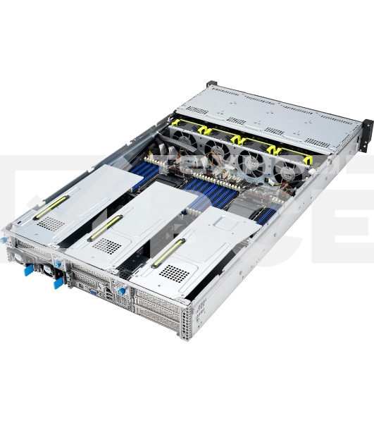 Серверная платформа ASUS RS720-E11-RS12U, 2U, 2 x LGA4677, 32 DIMM DDR5, 12=8 x NVMe/SAS*/SATA + 4 NVMe/SATA hs, 2 x M.2 slot, 2 x 10Gbe (X710) RJ45 port,Up to 8 slots PCIe 5.0, 1 x OCP 3.0, 1+1 1600W