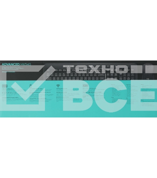 Комплект клавиатура+мышь беспроводной LOGITECH MK540 Advanced black (USB, 1000dpi) (920-008686)