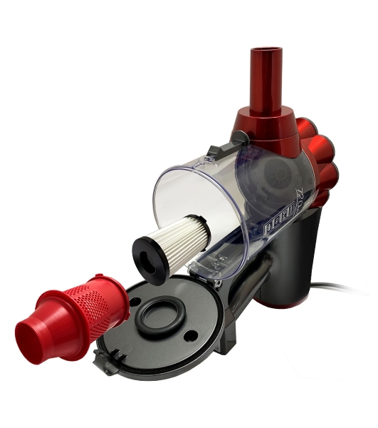 Пылесос вертикальный Ginzzu VS118 серый/красный, питание от сети, 220 Вт, уборка сухая, пылесборник 0,9 л