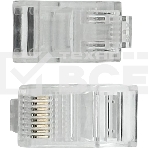 Коннектор Buro (BU-CONRJ45-50PCS) RJ45 прозрачный (упак.:50шт), фото 1