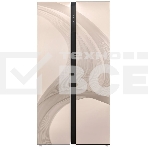Холодильник LEX LSB530GLID wind золотистый двухкамерный 283/183л морозилка слева, No Frost, Side by Side, фото 1