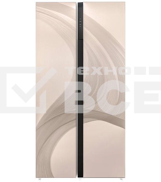Холодильник LEX LSB530GLID wind золотистый двухкамерный 283/183л морозилка слева, No Frost, Side by Side