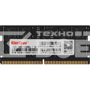 Оперативная память KingSpec, DDR5, 16GB (1x16GB), 4800MHz, CL40 SO-DIMM