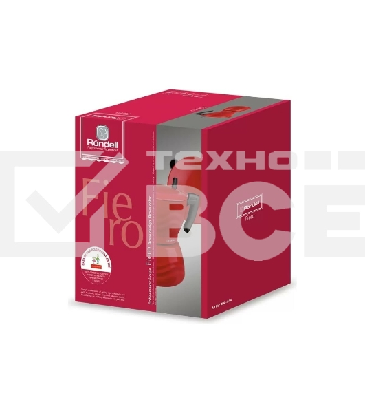 Гейзерная кофеварка Rondell Fiero RDA-844, алюминий, красный