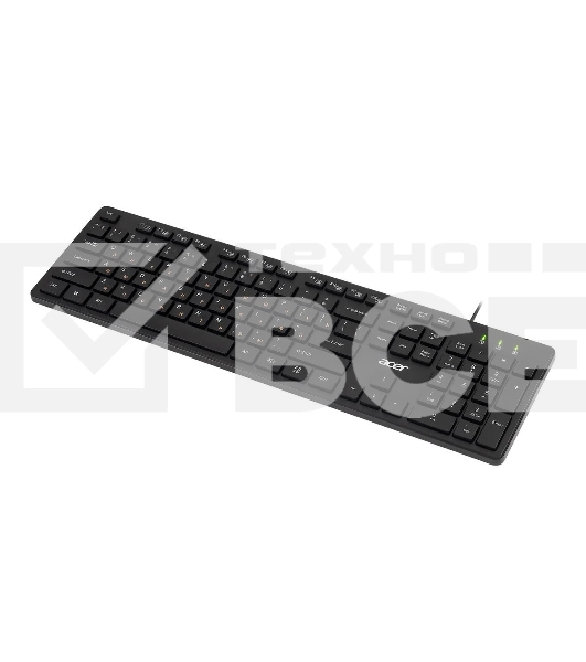 Клавиатура Acer OKW122 проводная, USB, черный