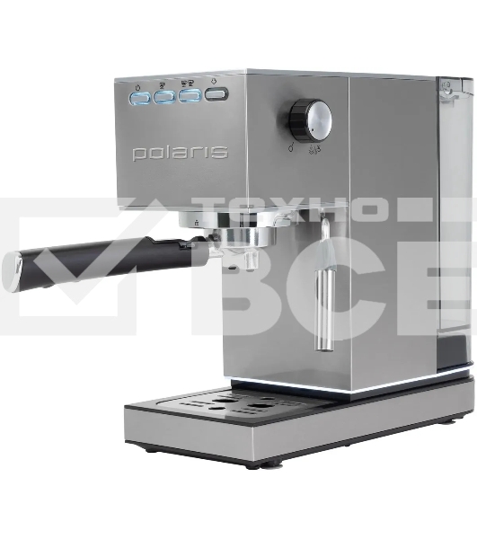 Кофеварка рожковая Polaris PCM 1542E Adore Crema нержавеющая сталь, исп. кофе - молотый, 1.2 л, 1350 Вт, 15 Бар.