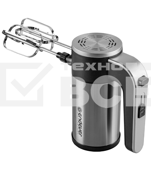 Миксер Endever Sigma-12 c чашей, черный/стальной, 800 Вт, 2 вида насадок, 5 скоростей