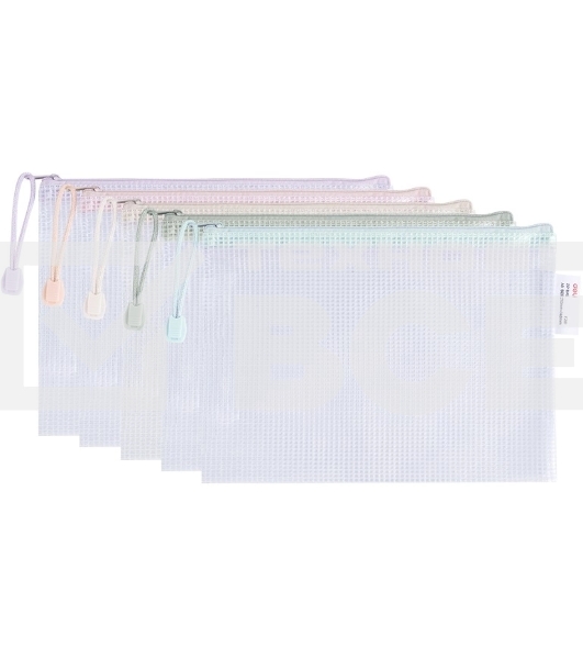 Папка на молнии ZIP Deli Colorful EF281 A5 ПВХ 0.23мм ассорти цвет молнии ассорти