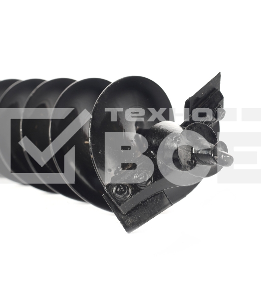 Шнек двухзаходный D 100B для грунта к бензобуру со сменными ножами, диаметр 100мм длина 800мм