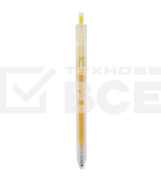 Ручка гелевая Deli Delight EG118-YL прозрачный, желтые чернила, линия 0.5мм