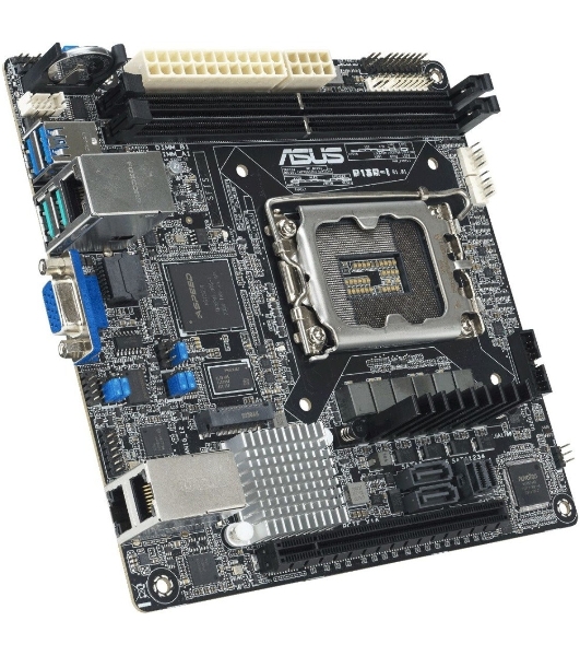 Материнская плата серверная ASUS P13R-I, LGA1700, Intel C262, 2xDDR5 (ECC), 6xSATA, 1xM.2, 1xPCIe 5.0 x16, 1xVGA, 3x1Gb LAN, 2xUSB-A 5Gbps, 2xUSB-A 10Gbps, mITX