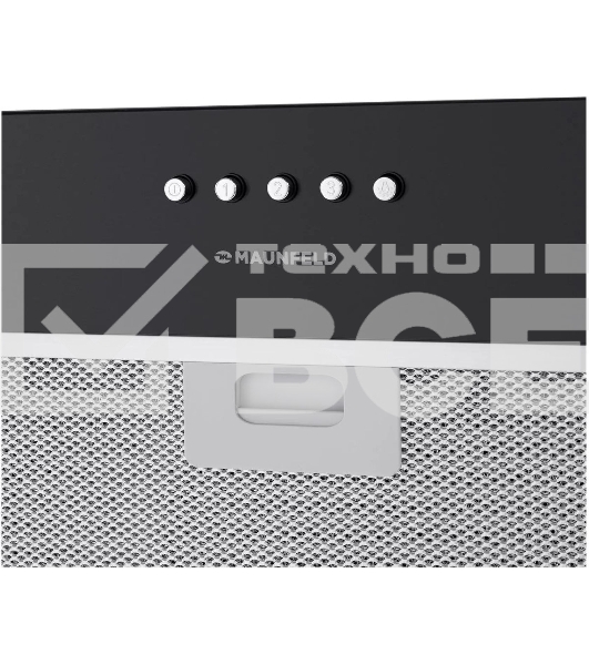 Вытяжка встраиваемая Maunfeld Crosby Singl 60 черный, 60 см, 850 куб. м/ч, 48 дБ