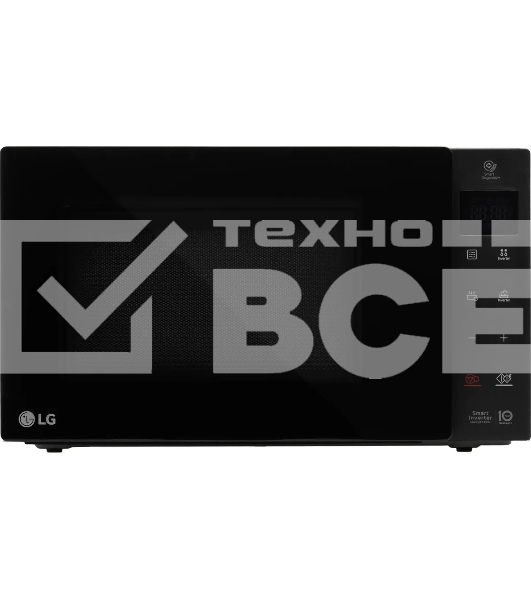 Микроволновая печь LG MW23R35GIB инвертор, черный, 23 л, 1000 Вт, переключатели - сенсор