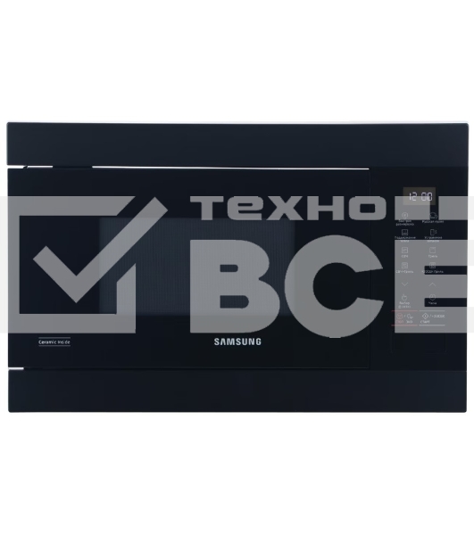 Микроволновая печь встраиваемая Samsung MG22M8054AK/BW чёрный, 22 л, 850 Вт, переключатели - сенсор
