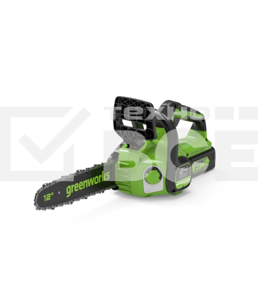 Цепная пила аккумуляторная GreenWorks GD24CS30K4, 24V, 30см, бесщеточная, c АКБ 4 Ач и ЗУ (2007007UB)