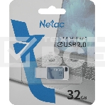 Флеш диск Netac UA31, 32Gb USB2.0, NT03UA31N-032G-20BL синий, фото2