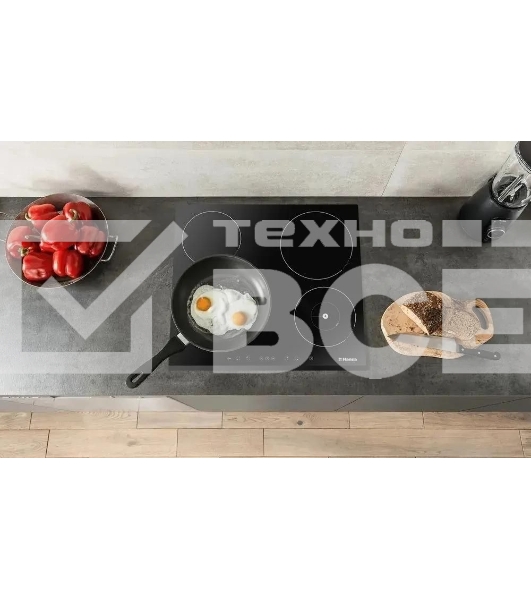 Индукционная варочная панель Hansa BHI68508, конфорок: 4 шт., стеклокерамика, независимая, черный