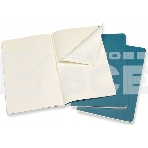 Блокнот Moleskine CAHIER JOURNAL CH018B44 Large 130х210мм, обложка картон, 80 страниц, нелинованный, голубой (3шт), фото2
