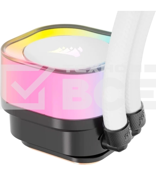 Система жидкостного охлаждения Corsair iCUE LINK H150i RGb (360мм, белый, RGb/Fans: 3x120мм, 63.1CFM, 37dBA, 2400RPM/Rad thickness 27мм/S: 1851, 1700, 1200, 115X, AM5, AM4)