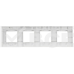 Рамка 4-м SKANDY SK-F04W арктич. бел. IEK SK-M42-K01, фото4