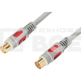 Антенный удлинитель DELINK TVгн. - TVшт. 7,0м 'GREY' пластик (TVPJ070P)