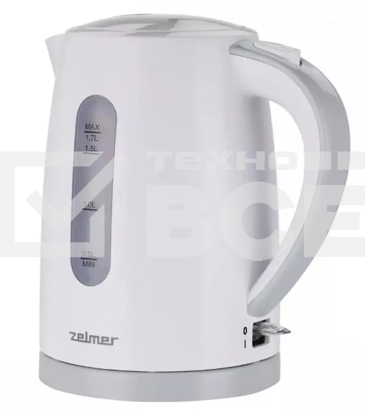 Чайник электрический Zelmer ZCK7616S белый/серый