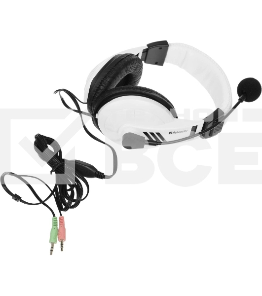 Гарнитура проводная Defender Gryphon 750 белый, кабель 2 м