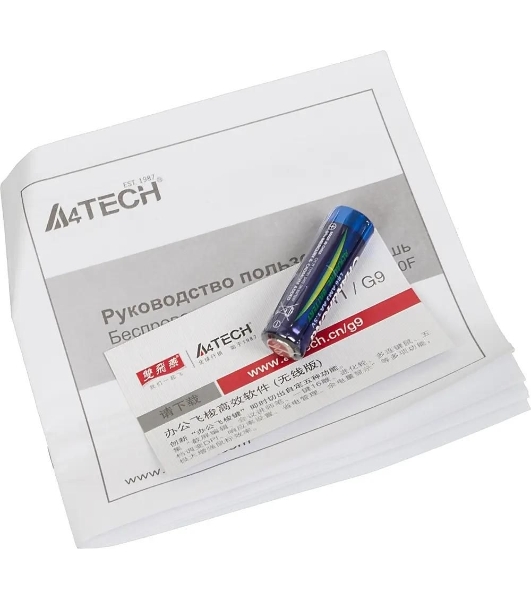 Мышь беспроводная A4Tech G9-500F черный, 1200 dpi, радиоканал, USB, кнопки - 4
