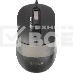 Мышь проводная A4Tech Fstyler FM10 черный/серый, 1600 dpi, USB, кнопки - 4, фото 1