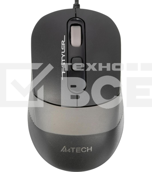 Мышь проводная A4Tech Fstyler FM10 черный/серый, 1600 dpi, USB, кнопки - 4