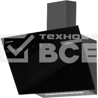 Вытяжка каминная Maunfeld Amber 60 Glass черная, 60 см, 1050 куб. м/ч, 55 дБ