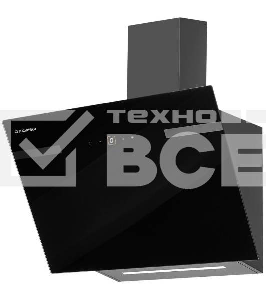 Вытяжка каминная Maunfeld Amber 60 Glass черная, 60 см, 1050 куб. м/ч, 55 дБ