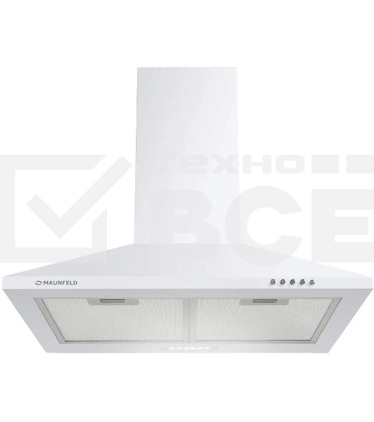 Вытяжка купольная Maunfeld Cork 60, белый, 60 см, 620 куб. м/ч, 47 дБ