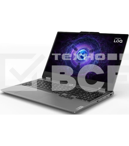 Ноутбук Lenovo LOQ 15IRX9 Core i5 13450HX 16Gb SSD512Gb NVIDIA GeForce RTX 3050 6Gb 15.6' IPS FHD (1920x1080) без ОС grey WiFi BT Cam (83DV0073PS)