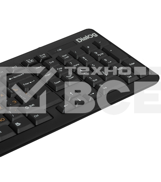 Комплект клавиатура+мышь Dialog Pointer KMROP-4020U беспроводной, USB, 1600 DPI, чёрный