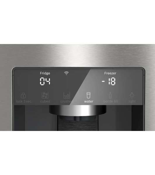 Холодильник Bosch KFI96APEA нержавеющая сталь трехкамерный 375/199л морозилка снизу, No Frost, Side by Side