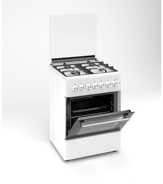 Комбинированная плита REEX RPH-60 K WH 4 Газовые конфорки Электрическая духовка
