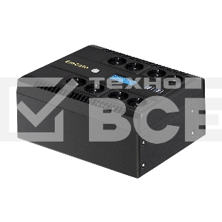 Источник бесперебойного питания ExeGate NEO Smart BU-600.LCD.AVR.5SH <600VA/360W, цветной LCD-дисплей, AVR, 5*Schuko, Black>