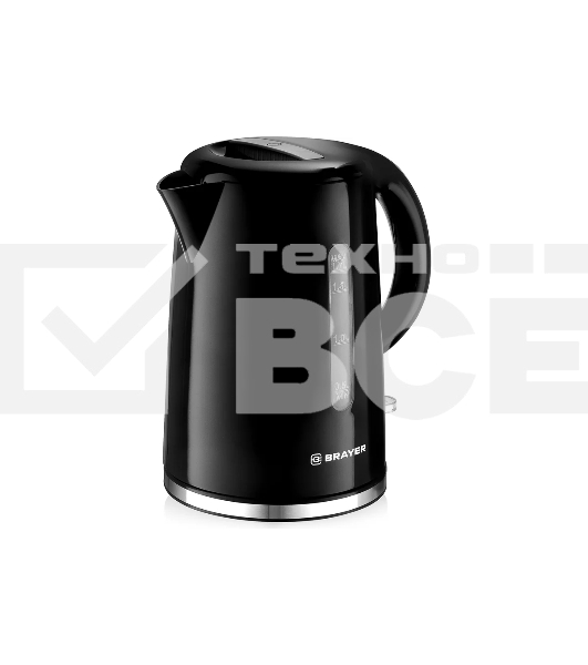 Чайник электрический BRAYER BR1032 ,2200 Вт, 1,7 л, пласт.корп,шкала,автооткл.при.закип,подсвет