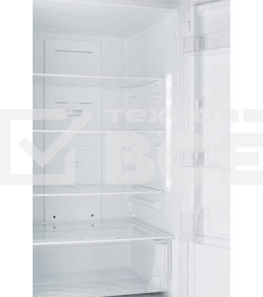 Холодильник Weissgauff WRK 1850 D Full NoFrost белое стекло двухкамерный 223/94 л морозилка снизу