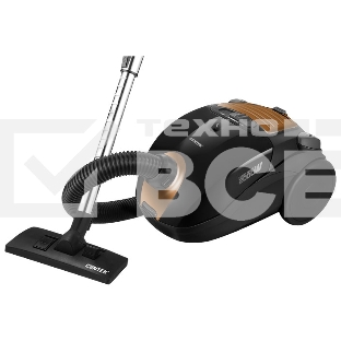Пылесос Centek CT-2511 черный/желтый, 400/2000 Вт, уборка сухая, пылесборник мешок 2 л