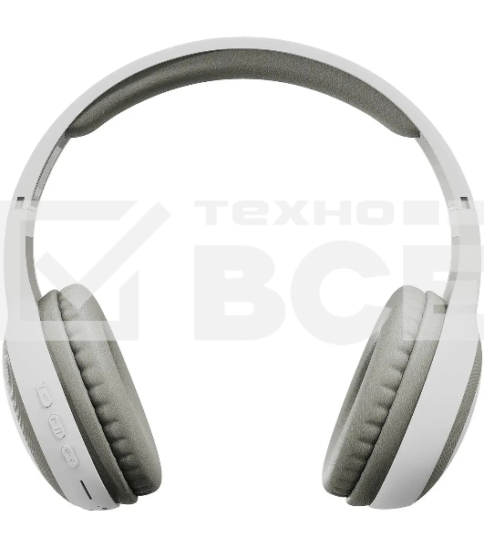 Гарнитура накладные Digma BT-15 белый/серый беспроводные bluetooth оголовье