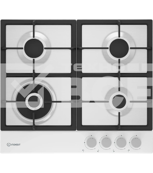 Газовая варочная поверхность Indesit THPM 642 WS/WH/I, независимая, белый