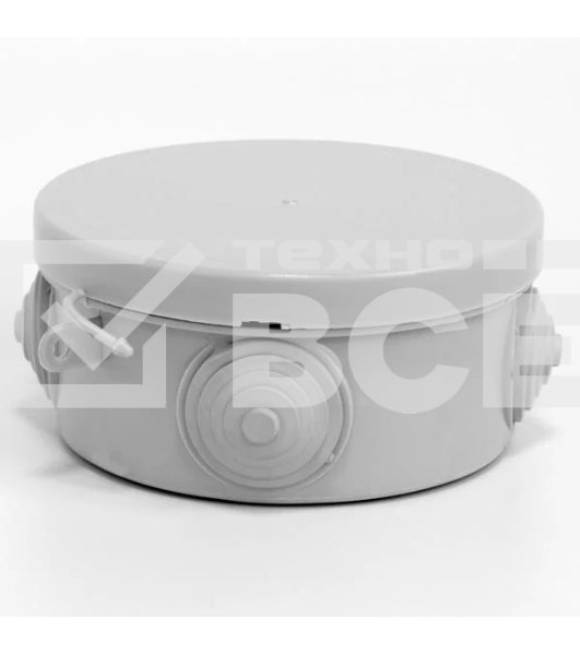 Коробка распределительная ОП 85х40мм 4 каб. вводов IP54 сер. (круг.) TOKOV ELECTRIC TKE-KR-85-40-C06