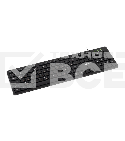 Клавиатура Acer OKW122 проводная, USB, черный