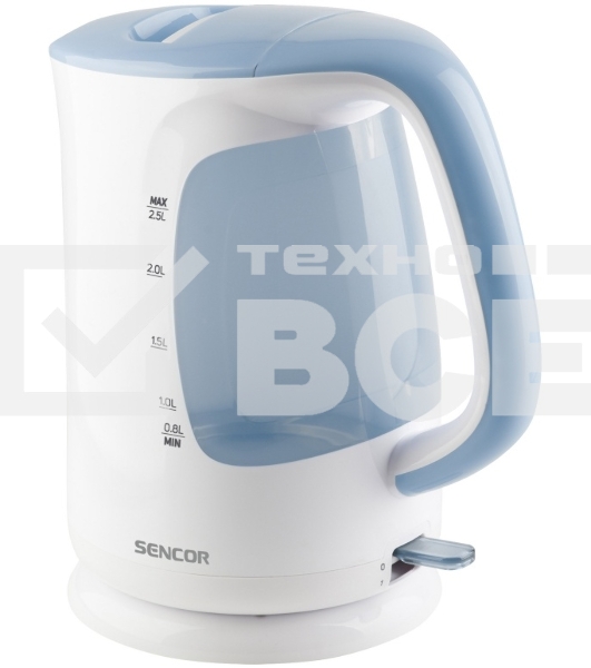 Чайник электрический Sencor SWK 2510WH пластик, 2,5 л, 2200 Вт, белый