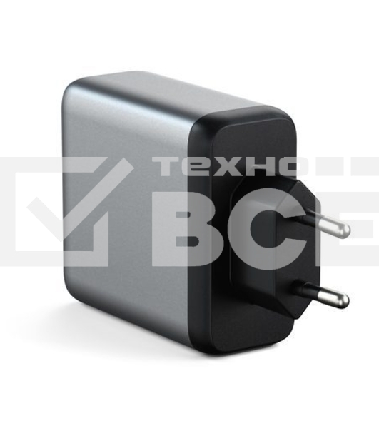 Сетевое зарядное устройство Satechi ST-UC100WSM-EU Charger 100W с технологией GaN Power, серый космос