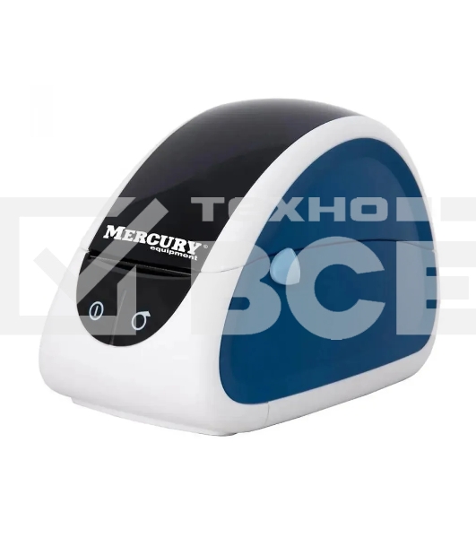Принтер наклеек Mertech MPRINT LP80 EVA прямая термопечать, 203 dpi, 100 мм/сек, RS-232, USB, белый/синий
